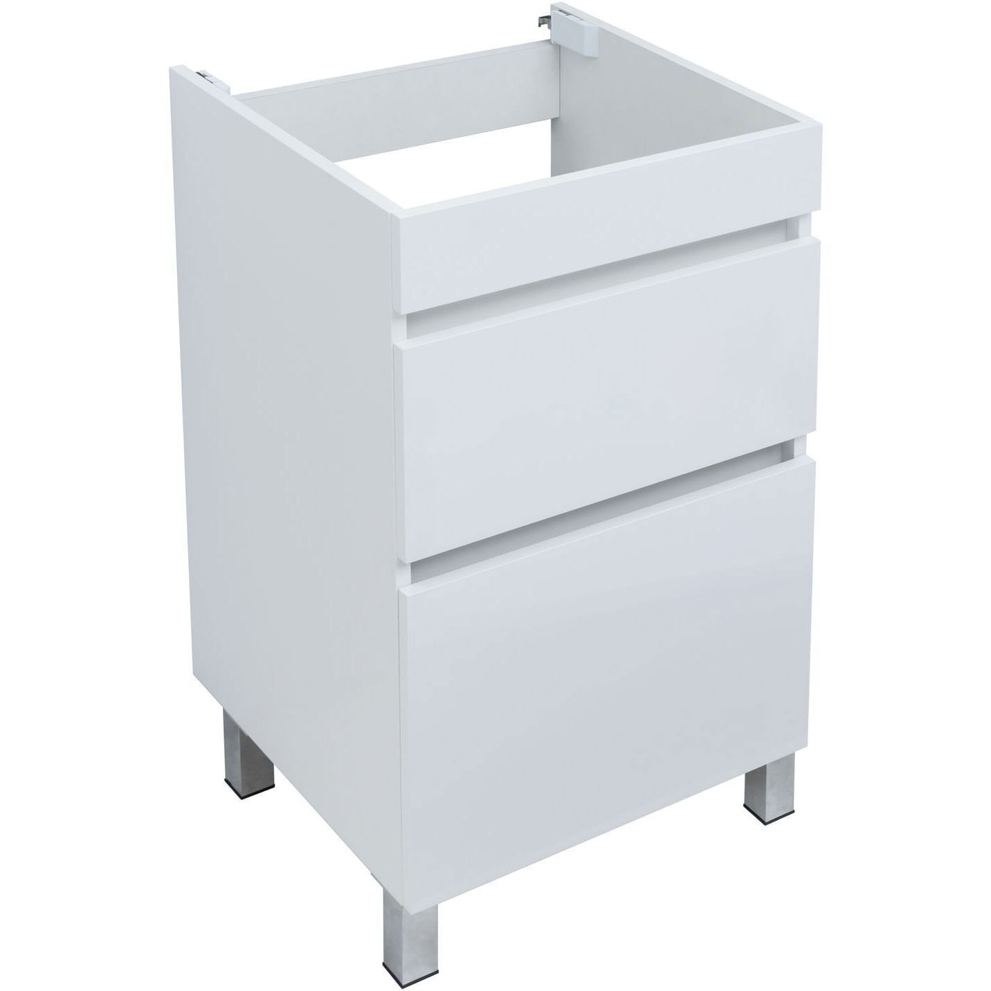 Изображение товара Тумба под раковину Aquanet Вега 48 с двумя ящиками белая стильно и надежно
