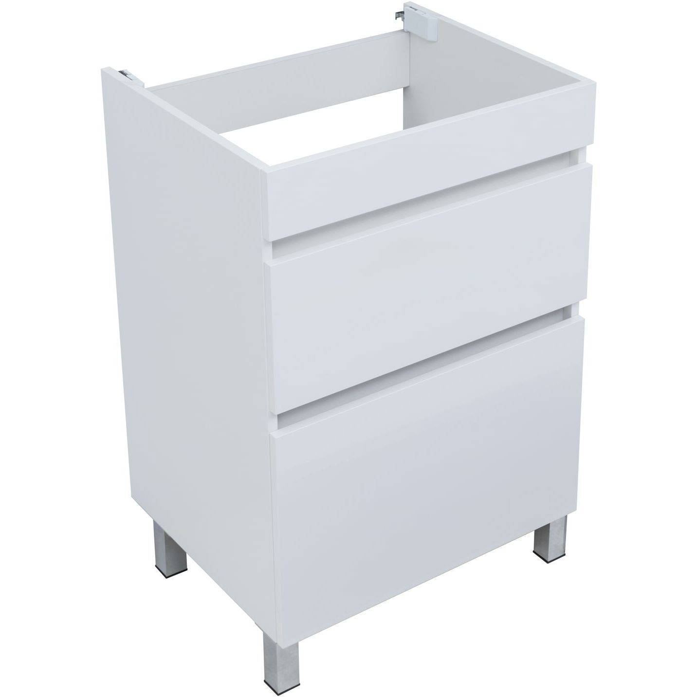 Изображение товара Тумба под раковину Aquanet Вега 58 с двумя ящиками белая 57.4x48x90 см