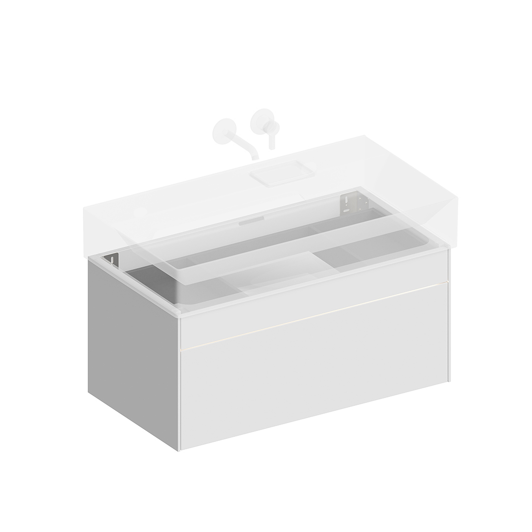 Изображение товара Тумба под накладную раковину Kerama Marazzi LOGICA LOG.90.2\WHT подвесная 90