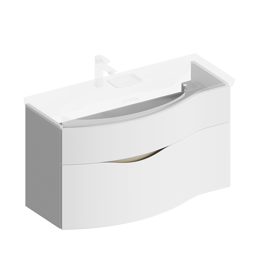 Изображение товара Тумба под раковину Kerama Marazzi RIVA RV.100Lh\WHT.M 100