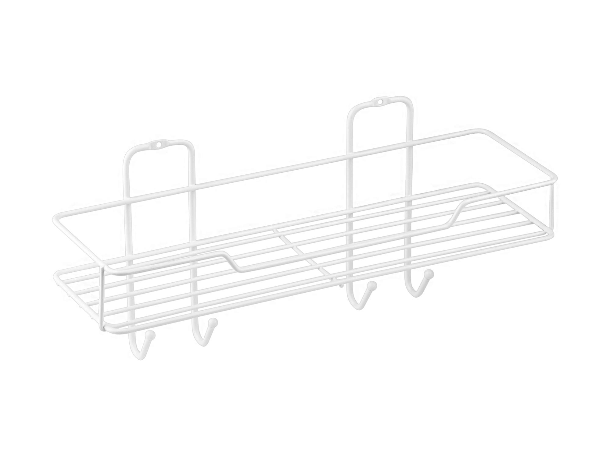 Изображение товара Полка для душа ЧМЗ Сканди 1 ярус белый матовый прочная и вместительная