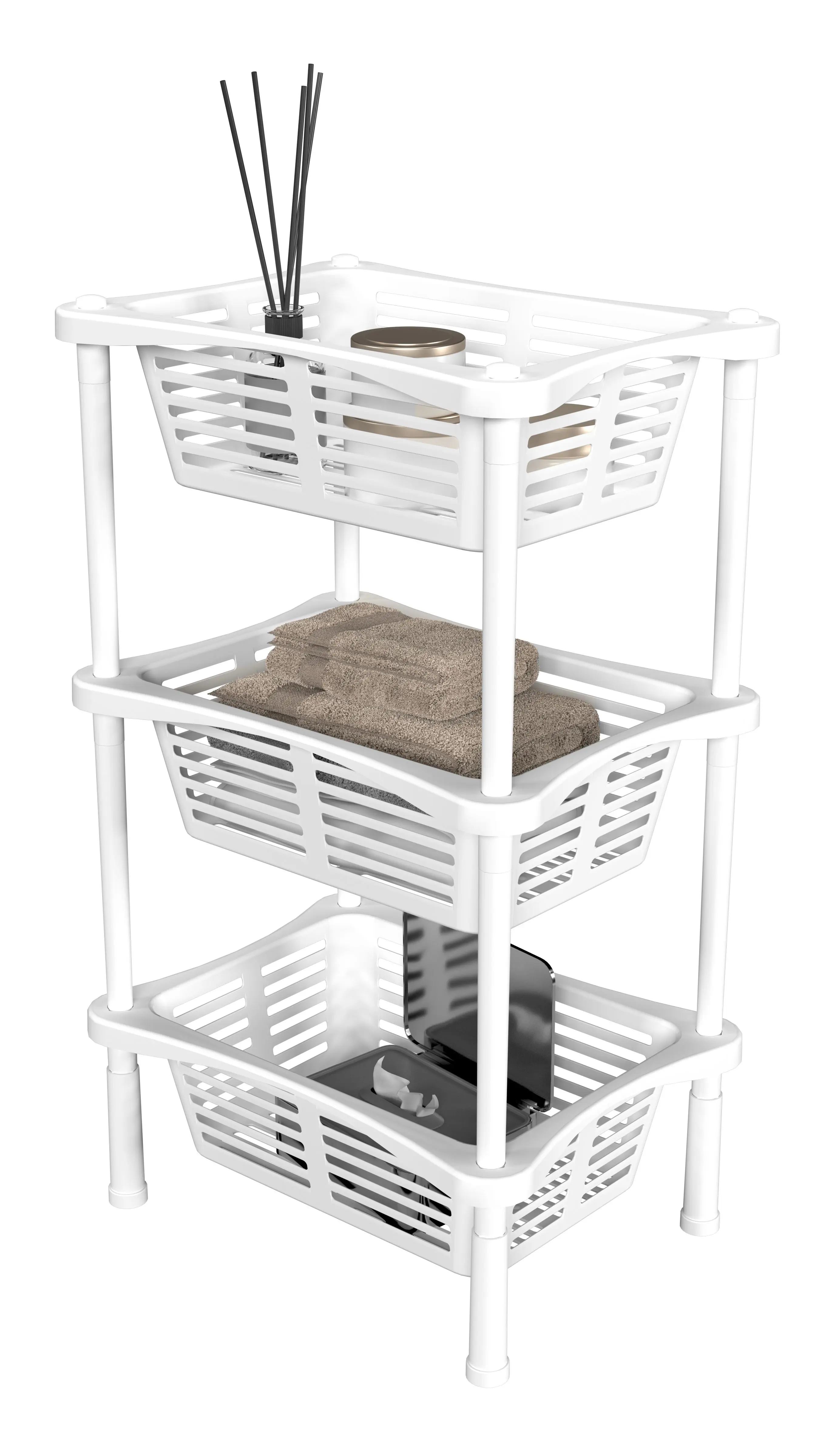 Стеллаж для ванной Berossi Relax 40.14x30.14x67.95 см цвет снежно-белый - 5