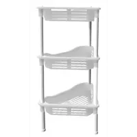 Изображение товара Угловой пластиковый стеллаж для ванной Berossi Relax 39.63x27.5x68.7 см белый