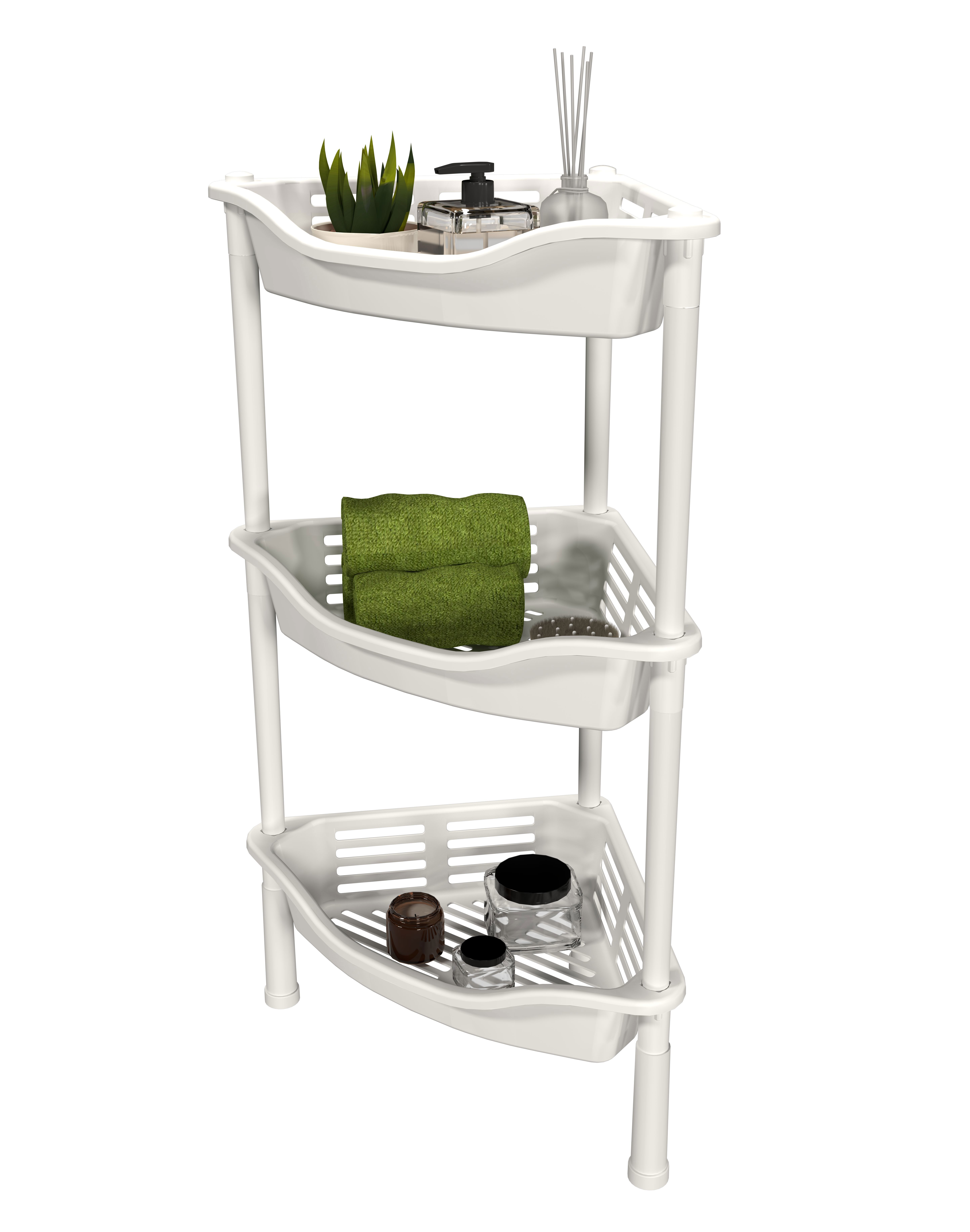 Стеллаж для ванной угловой Berossi Relax 39.63x27.5x68.7 см цвет снежно-белый - 5