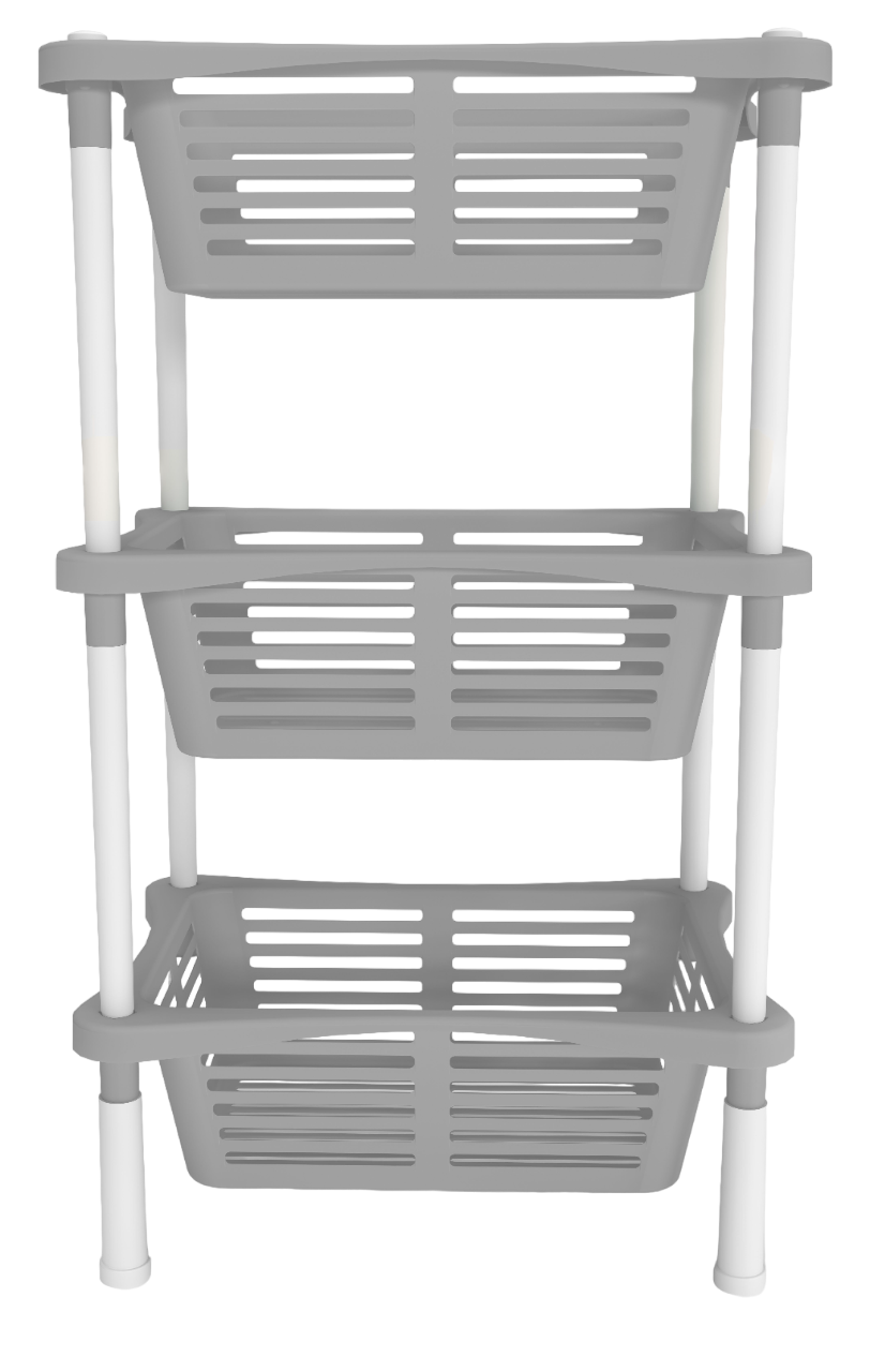 Стеллаж для ванной Berossi Relax 40.14x30.14x67.95 см цвет дымчато-серый