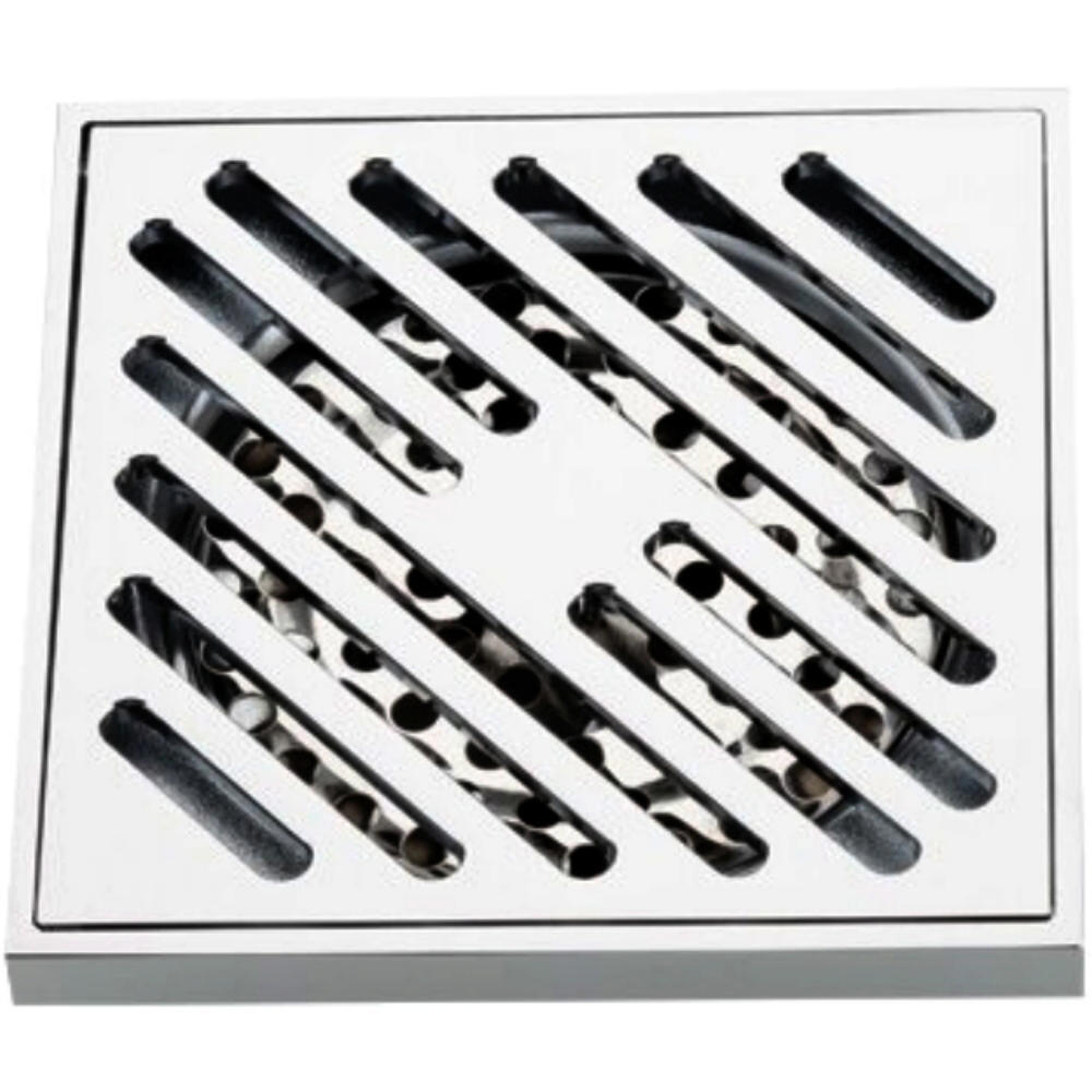 Изображение товара Трап прямой Gappo G81050 сухой затвор латунь 100x100 мм цвет хром