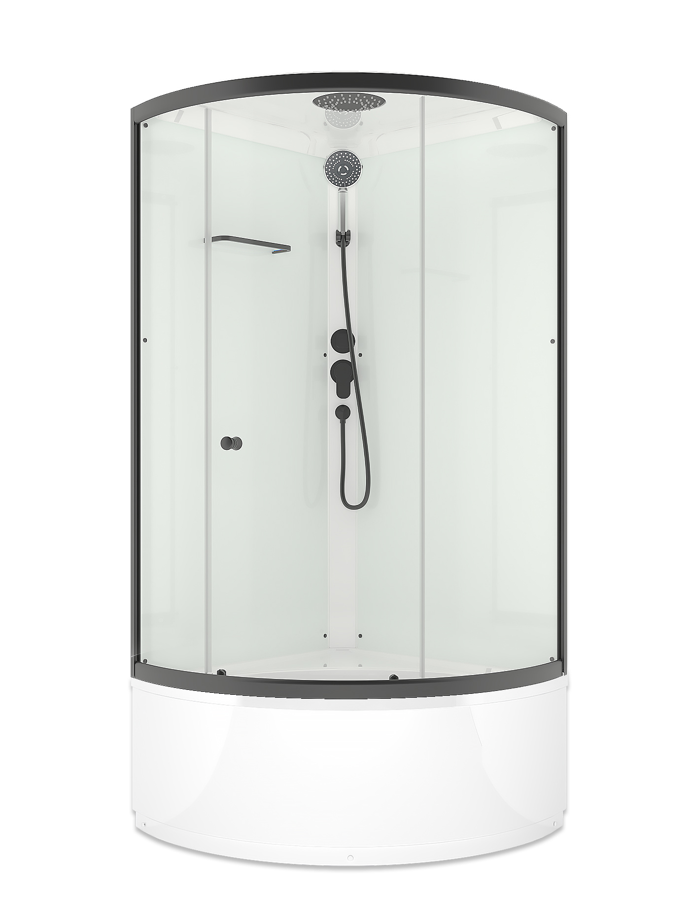Изображение товара Душевая кабина Domani-Spa Simple 99 high 90x90см с прозрачным стеклом и высоким поддоном
