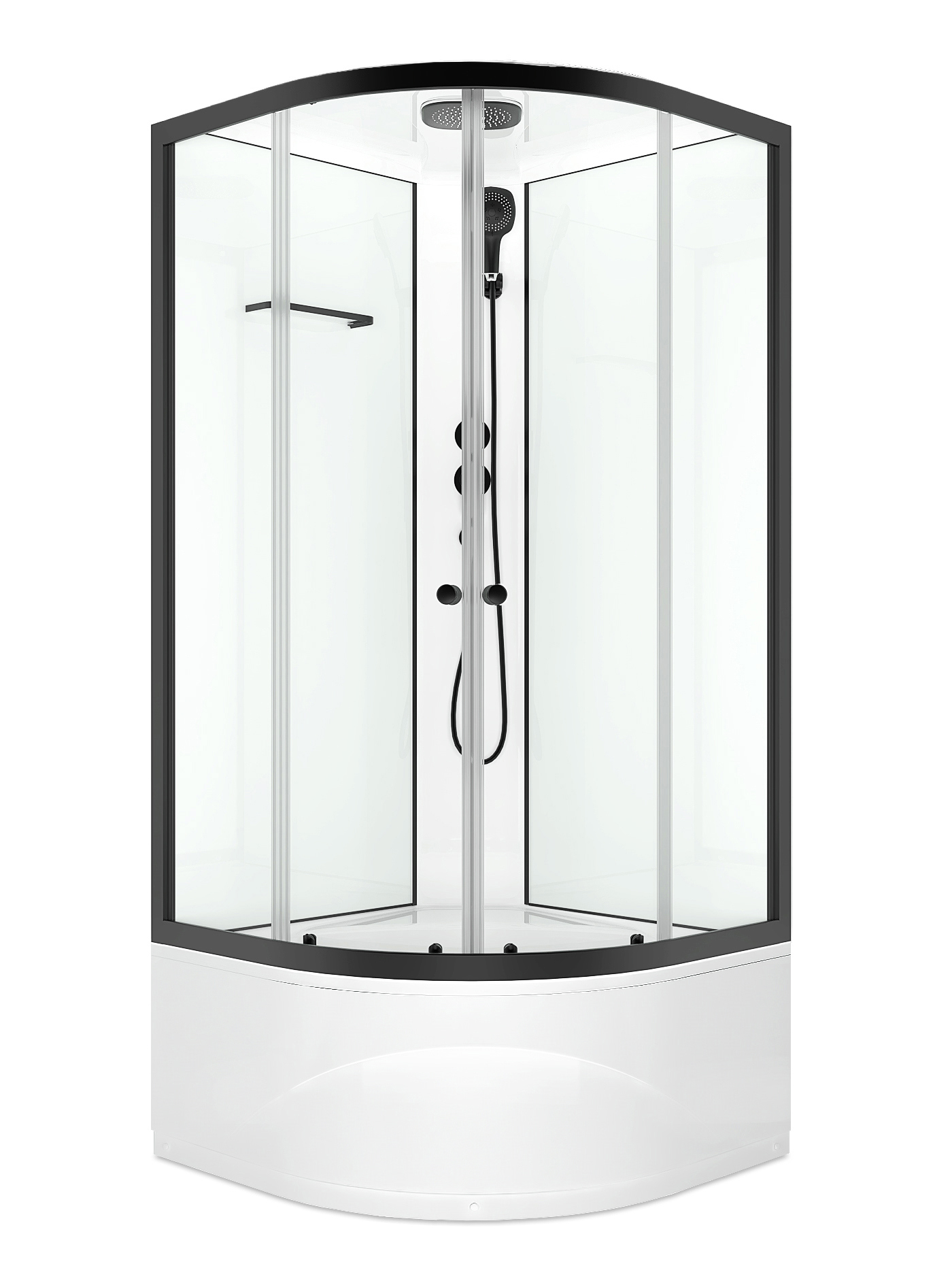 Изображение товара Душевая кабина Domani-Spa Delight Slim 99 high 90x90x218 с белым поддоном