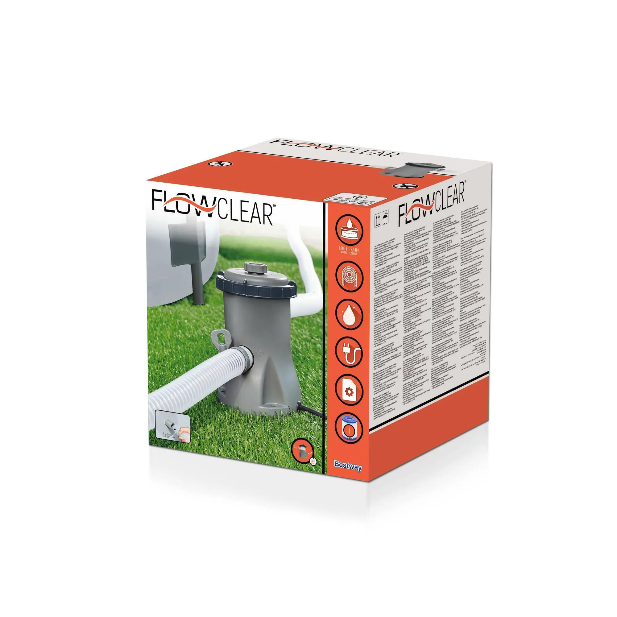 Фильтр-насос для бассейна Bestway Flowclear 8300 л 16 Вт - 4