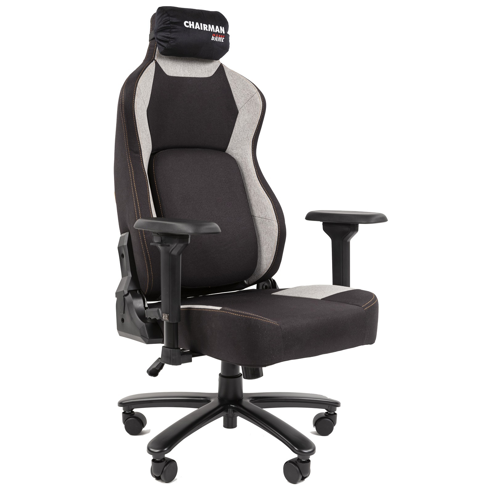 Изображение товара Компьютерное кресло CHAIRMAN 30 игровое офисное тканевое серое черное регулируемое