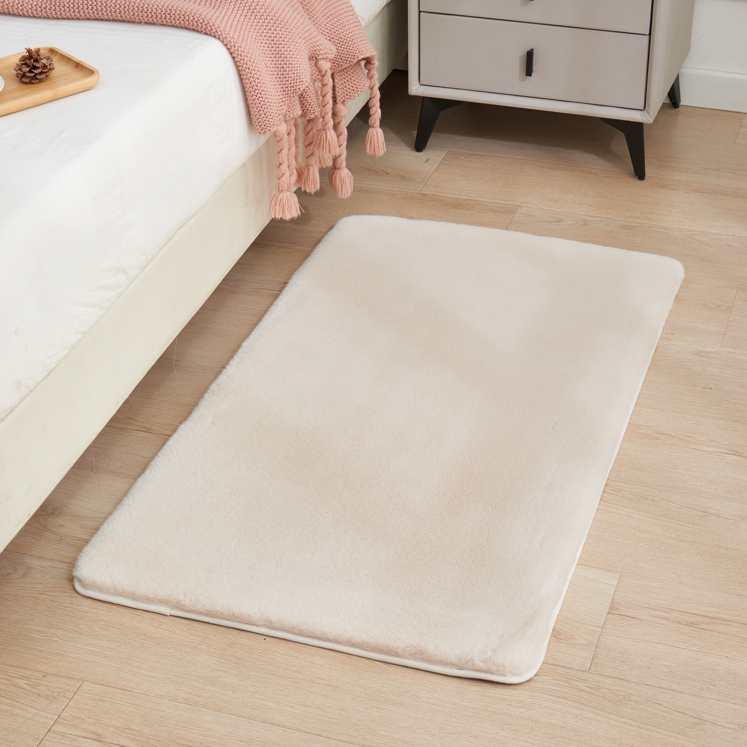 Изображение товара Декоративный ковер Bingo 80x150 см кремовый мягкий и пушистый