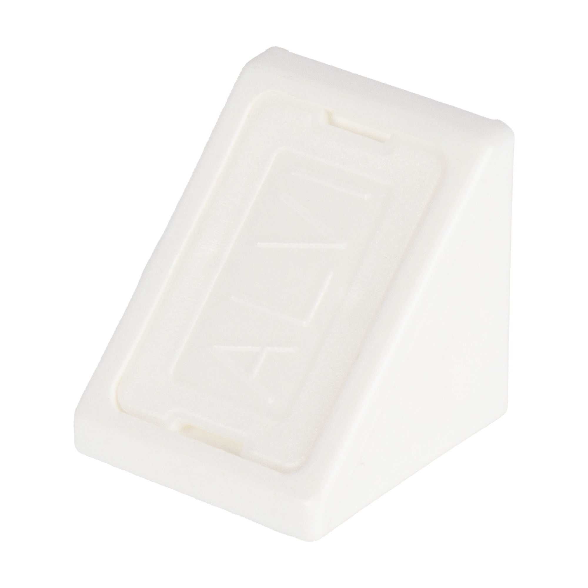 Комплект уголков мебельных 21x21 мм пластик цвет белый 6 шт.