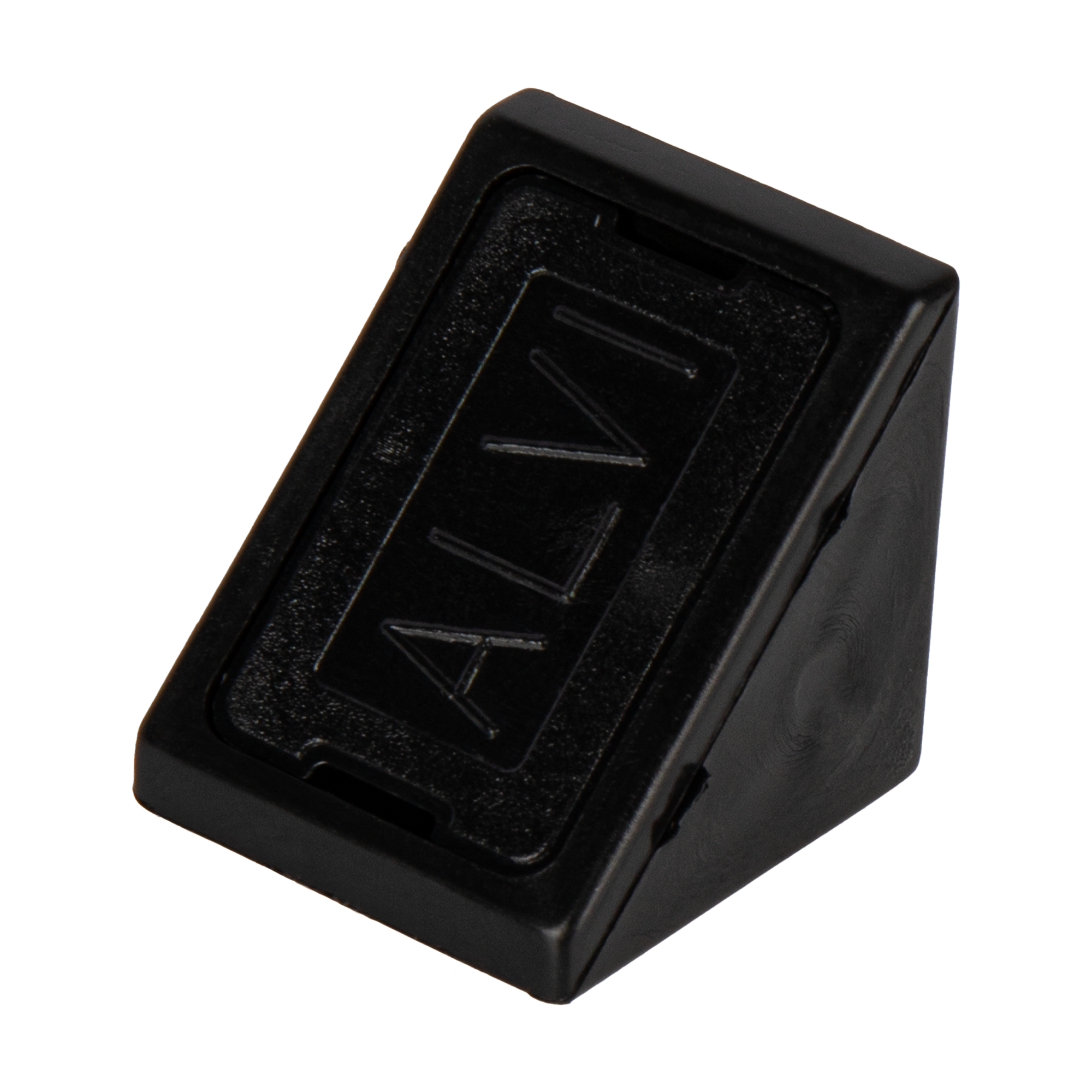 Комплект уголков мебельных 21x21 мм пластик цвет черный 6 шт.