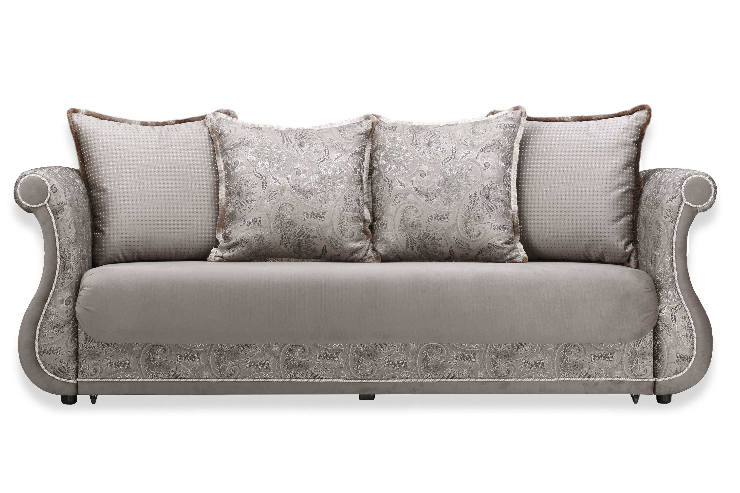 Изображение товара Диван-кровать Ramart Design Дарем 80622847 233x95x103 см велюр коричневый