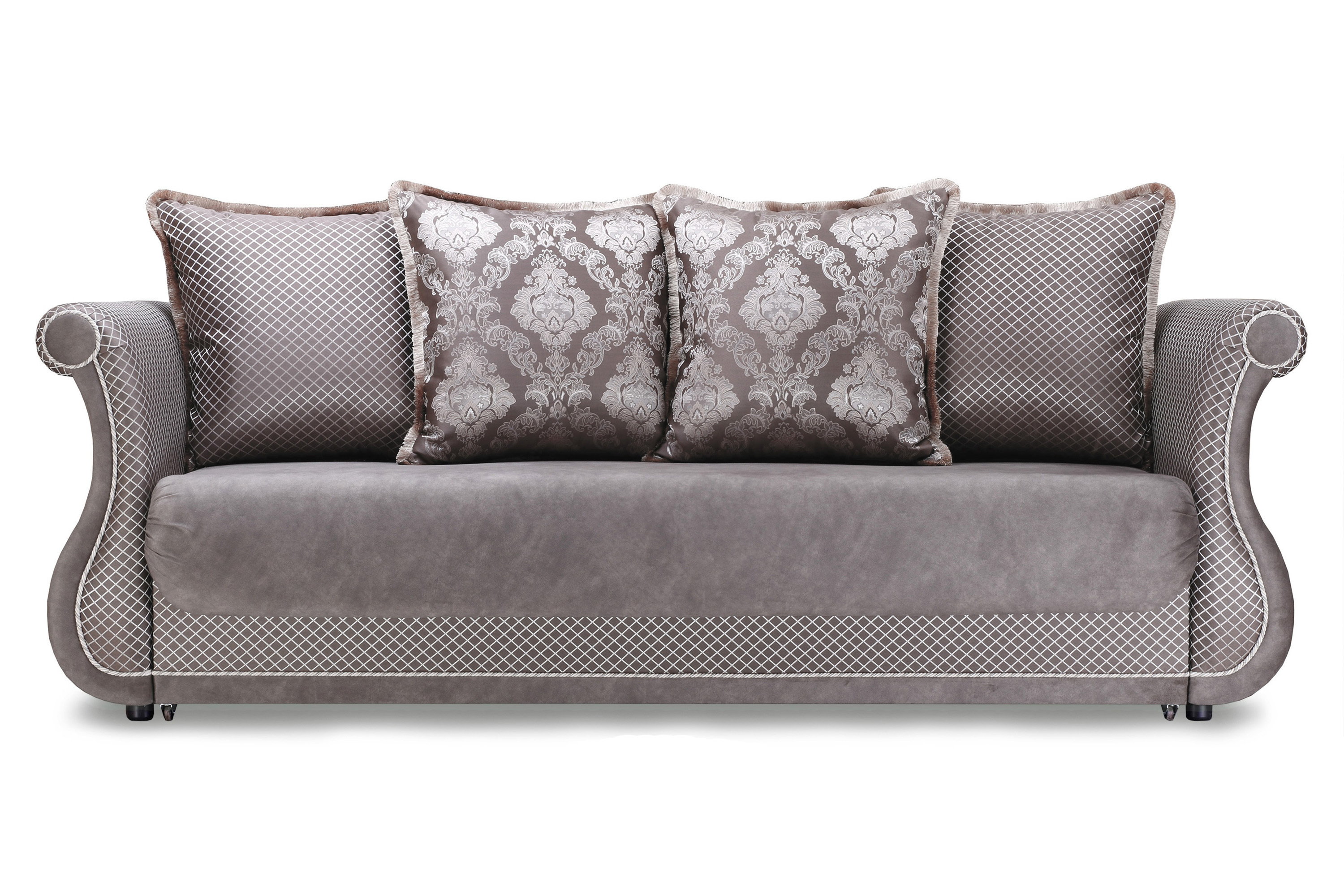 Изображение товара Диван-кровать Ramart design Дарем 80524361 велюр коричневый модерн