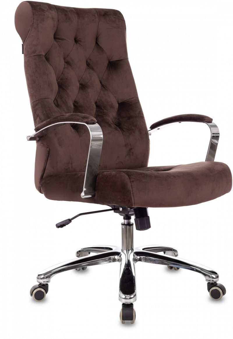 Изображение товара Офисное кресло Бюрократ T-9928SL/FABR/BROWN 63x118.5x79 см ткань цвет коричневый