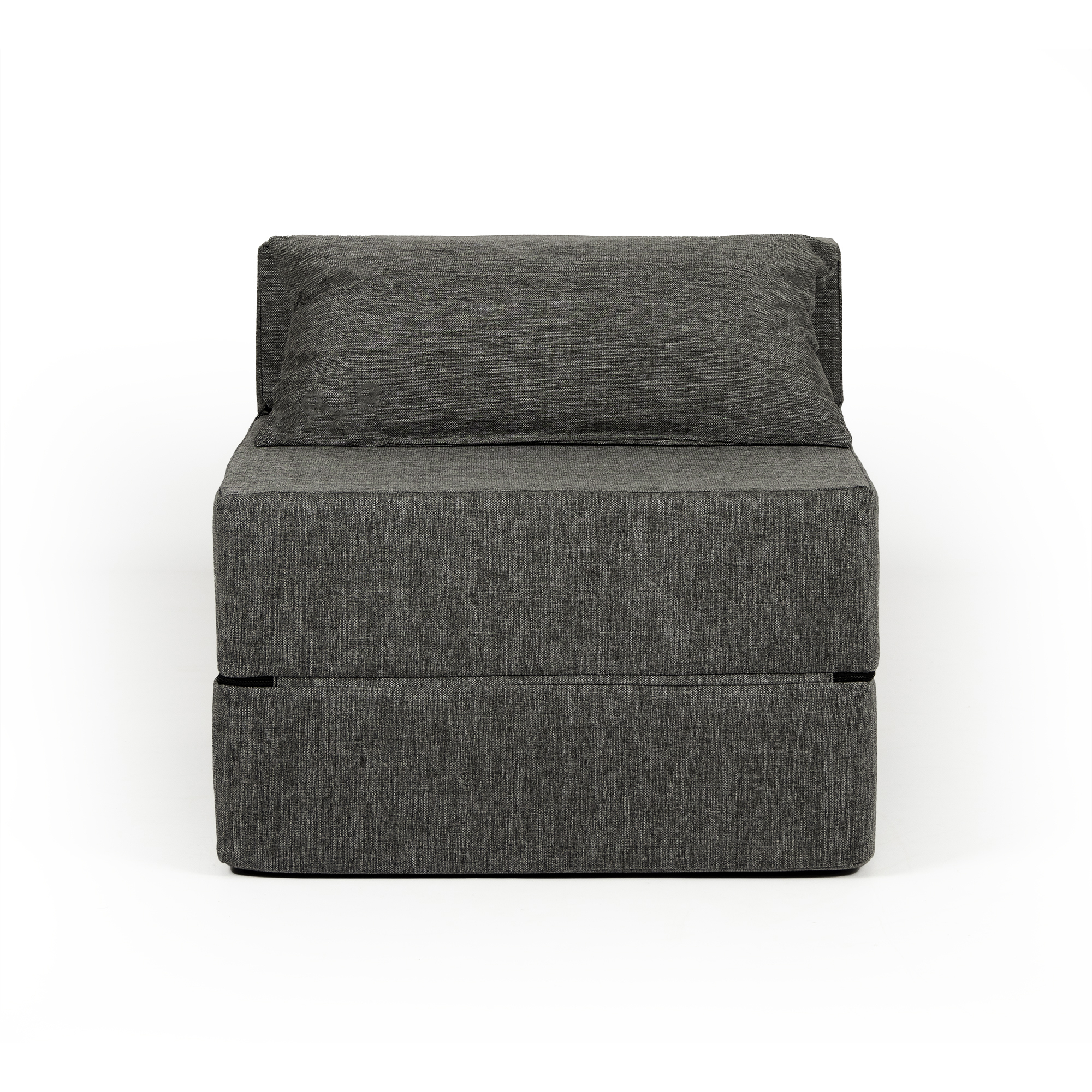 Изображение товара Бескаркасный диван Домино 24 69x60x79 см с тканью рогожка серый