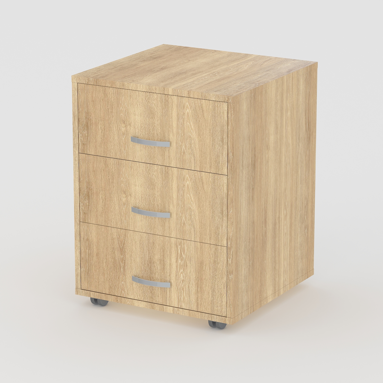 Изображение товара Тумба офисная Seven dreams 60x44x45 см 3 ящика ЛДСП цвет дуб сонома