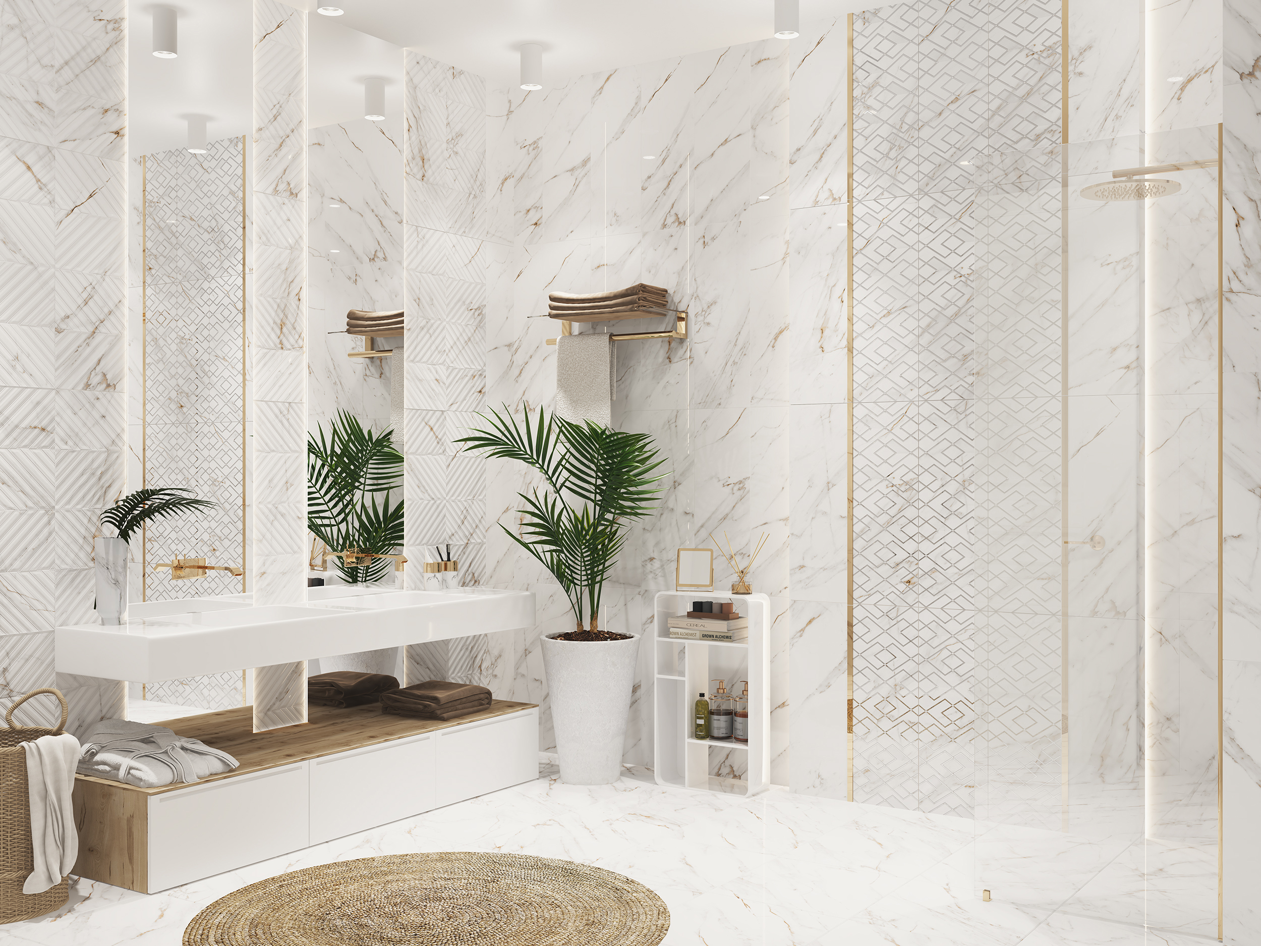 Изображение товара Плитка керамическая Eletto Ceramica 509231101tmn Calacatta 24.20x70 см Серый