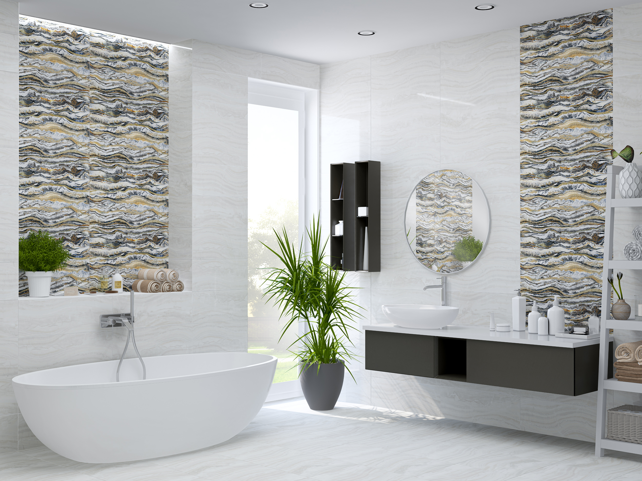 Изображение товара Керамическая настенная плитка Eletto Ceramica Gala 24.20x70 см Белая для стен интерьера