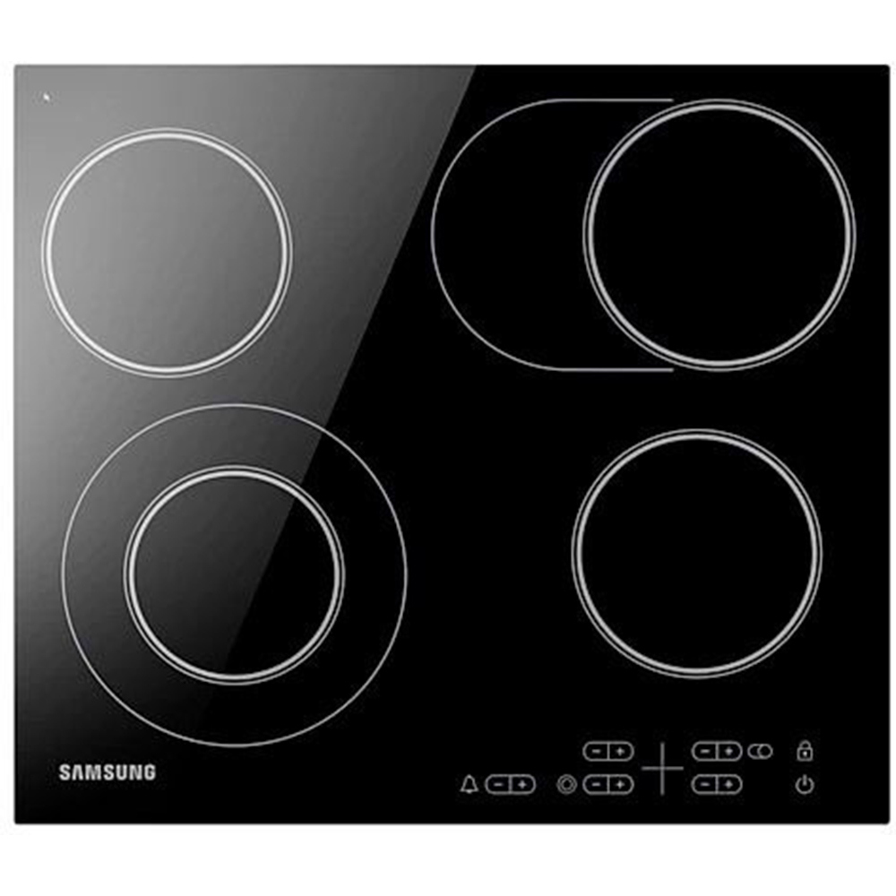 Изображение товара Стеклокерамическая варочная панель Samsung NZ64T3516AK/WT 57.5 см 4 конфорки цвет черный