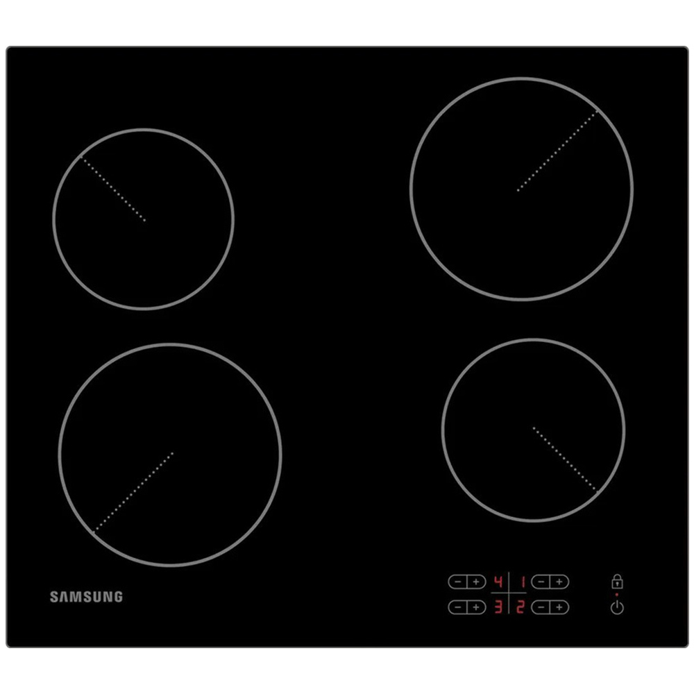 Изображение товара Стеклокерамическая варочная панель Samsung NZ-64T3506AK/WT 4 конфорки черный