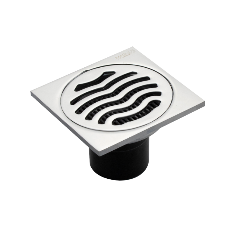 Изображение товара Душевой трап Magnus 1163 из нержавеющей стали с уникальным затвором 10x10 см