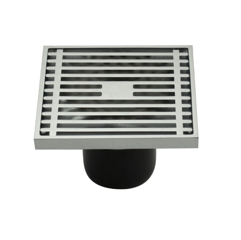 Изображение товара Душевой трап Magnus 00081 латунный с уникальным затвором 10x10 см универсальный белый хром