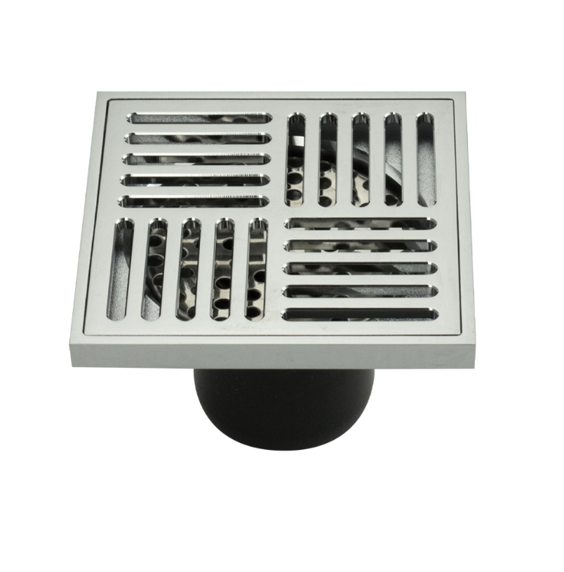 Изображение товара Душевой трап Magnus 00083 комбинированный латунный вертикальный с затвором 10x10 см