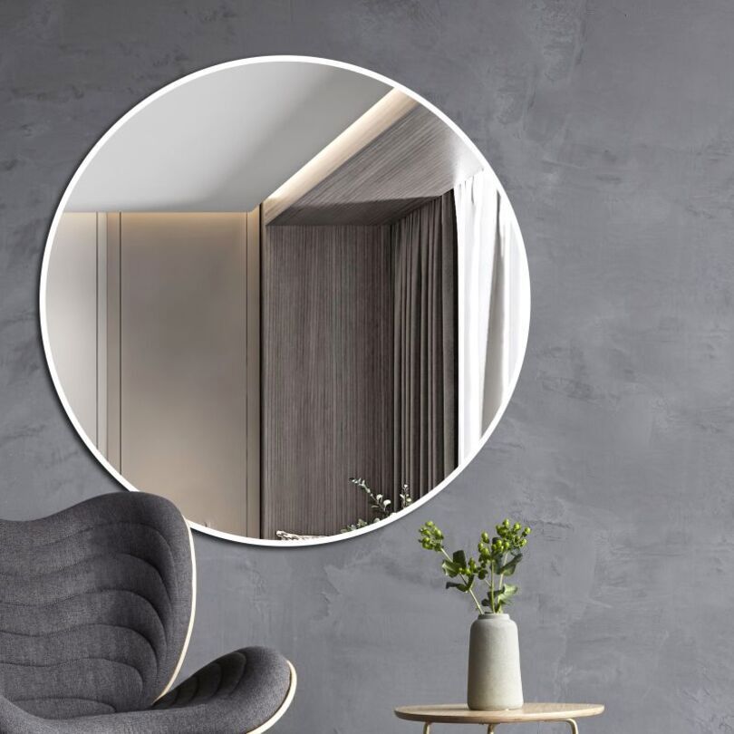 Изображение товара Круглое зеркало с окантовкой Алмаз-люкс Д-043 90x90 см влагостойкое