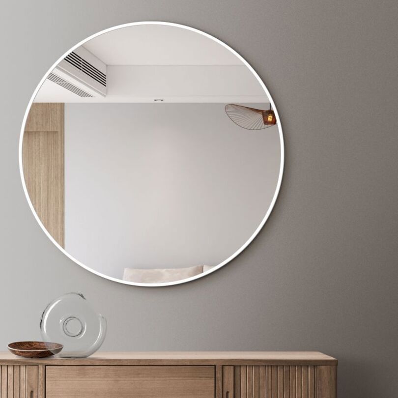 Изображение товара Декоративное зеркало круглое с окантовкой Алмаз-люкс Д-044 100x100 см