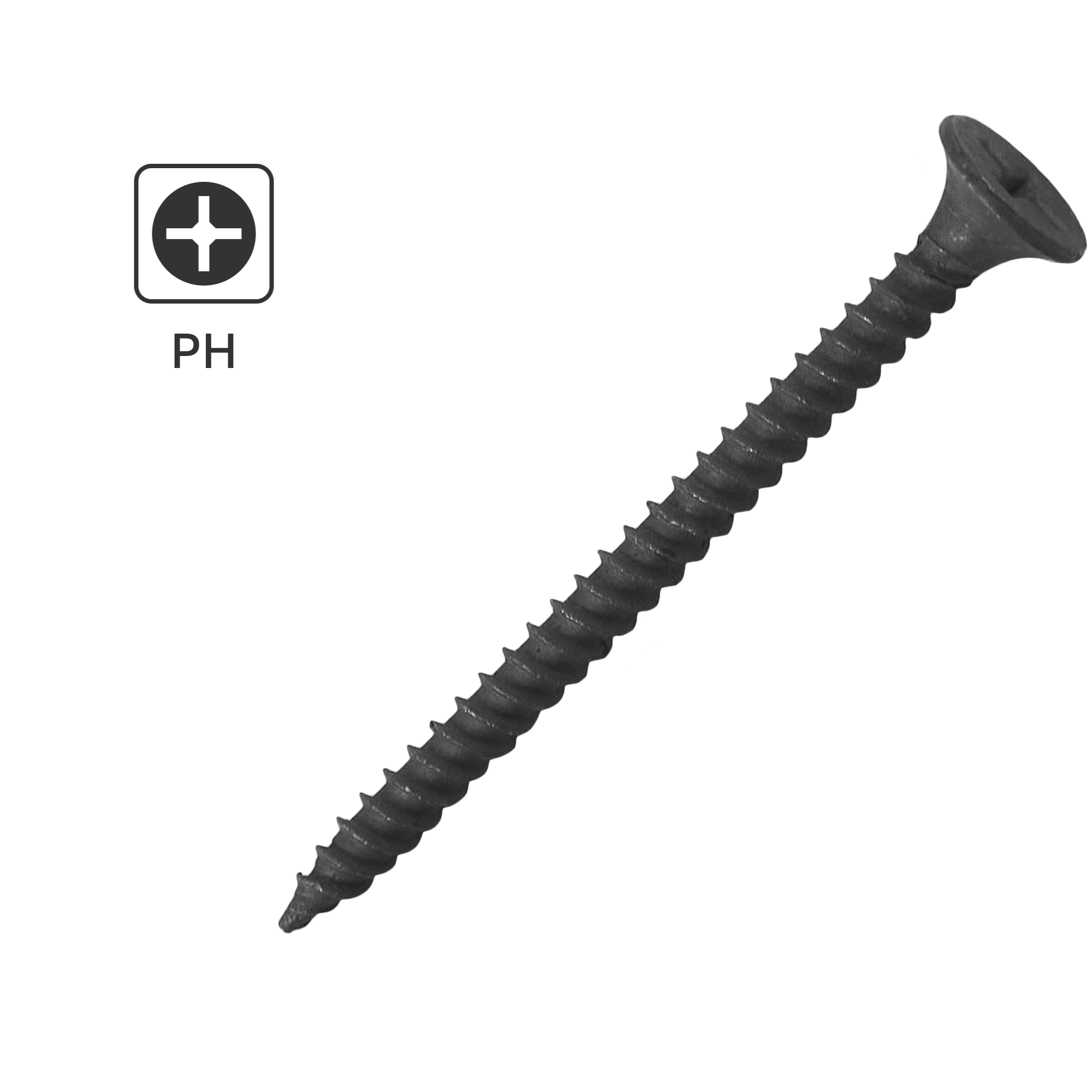 Изображение товара Саморезы по металлу и гипсокартону потайные острые фосфатированные 3.5x45 1 кг