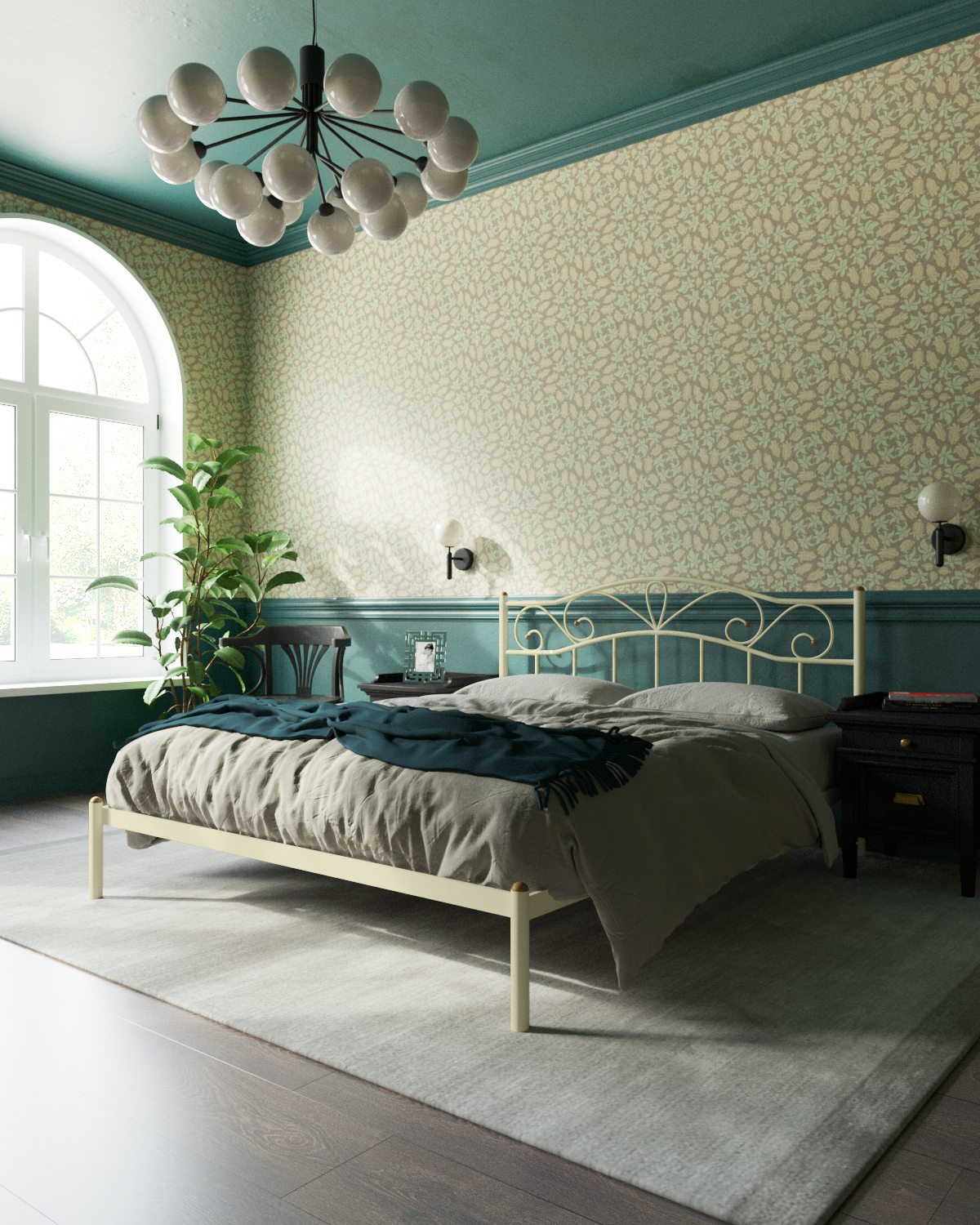 Изображение товара Кровать без изножья Глэдис 180x200 см металл современный стиль Россия