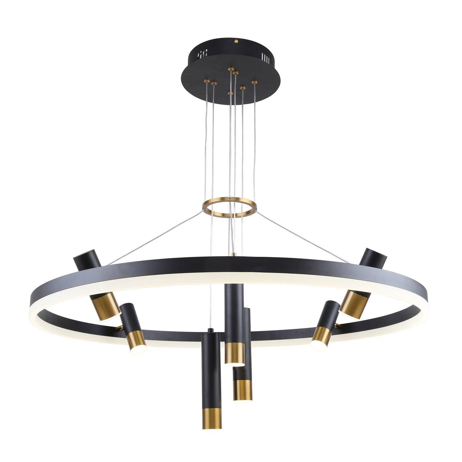 Изображение товара Люстра подвесная Favourite 4244-8p LED современная черная 8 плафонов