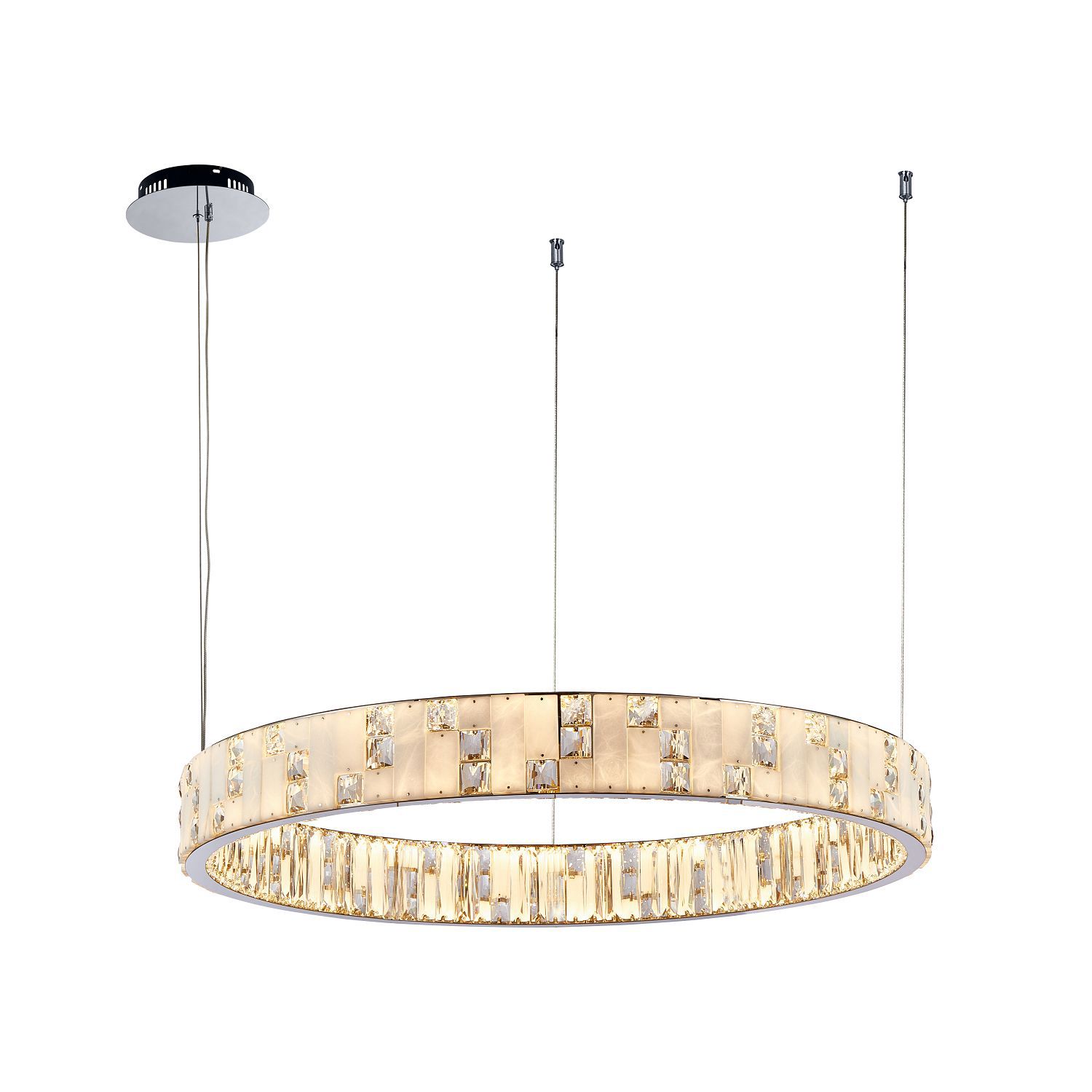 Изображение товара Люстра подвесная светодиодная Favourite 3110-8p 8 м² нейтральный белый свет цвет серый