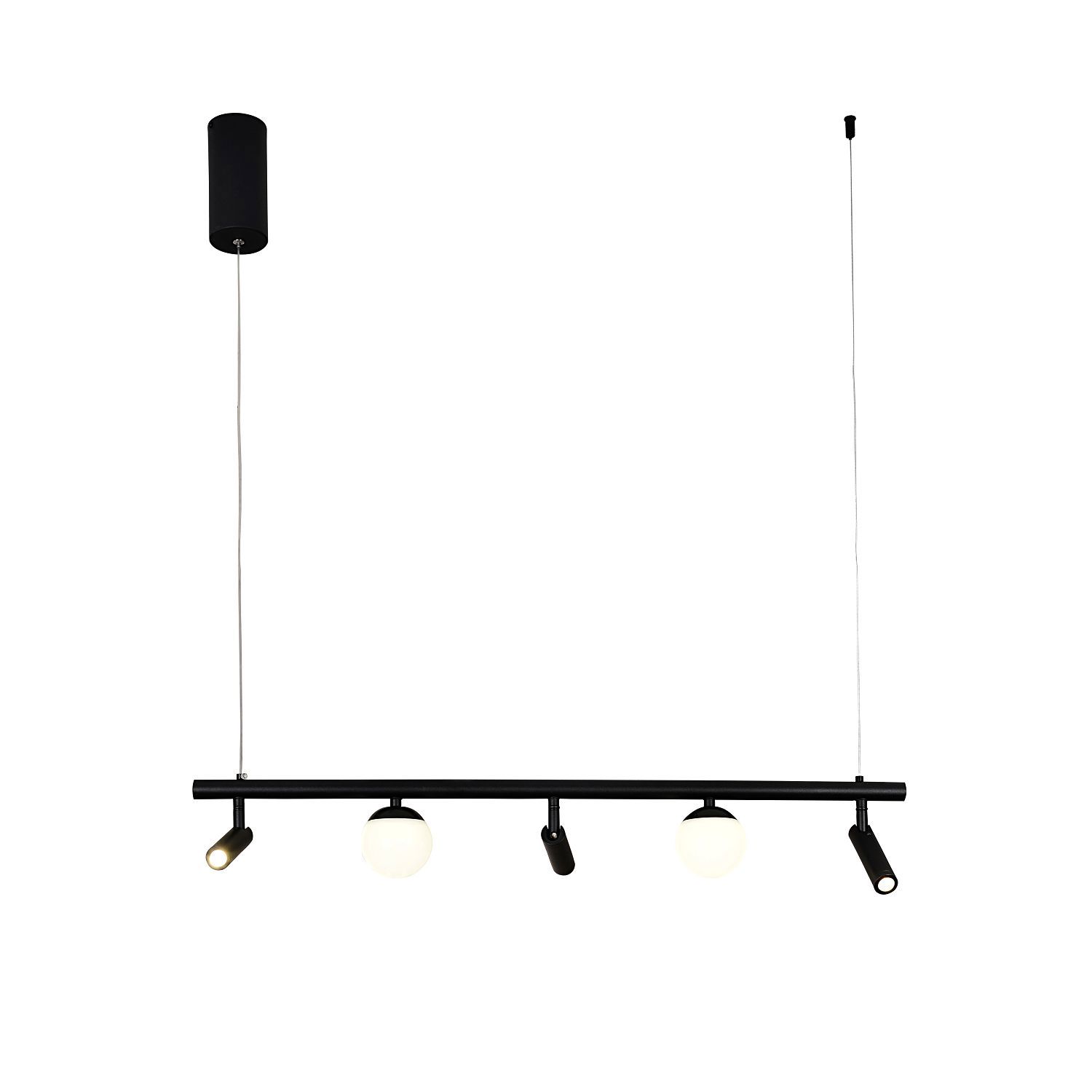 Изображение товара Подвесная светодиодная люстра Favourite 6485-5P, современный дизайн, серый цвет, 19 Вт