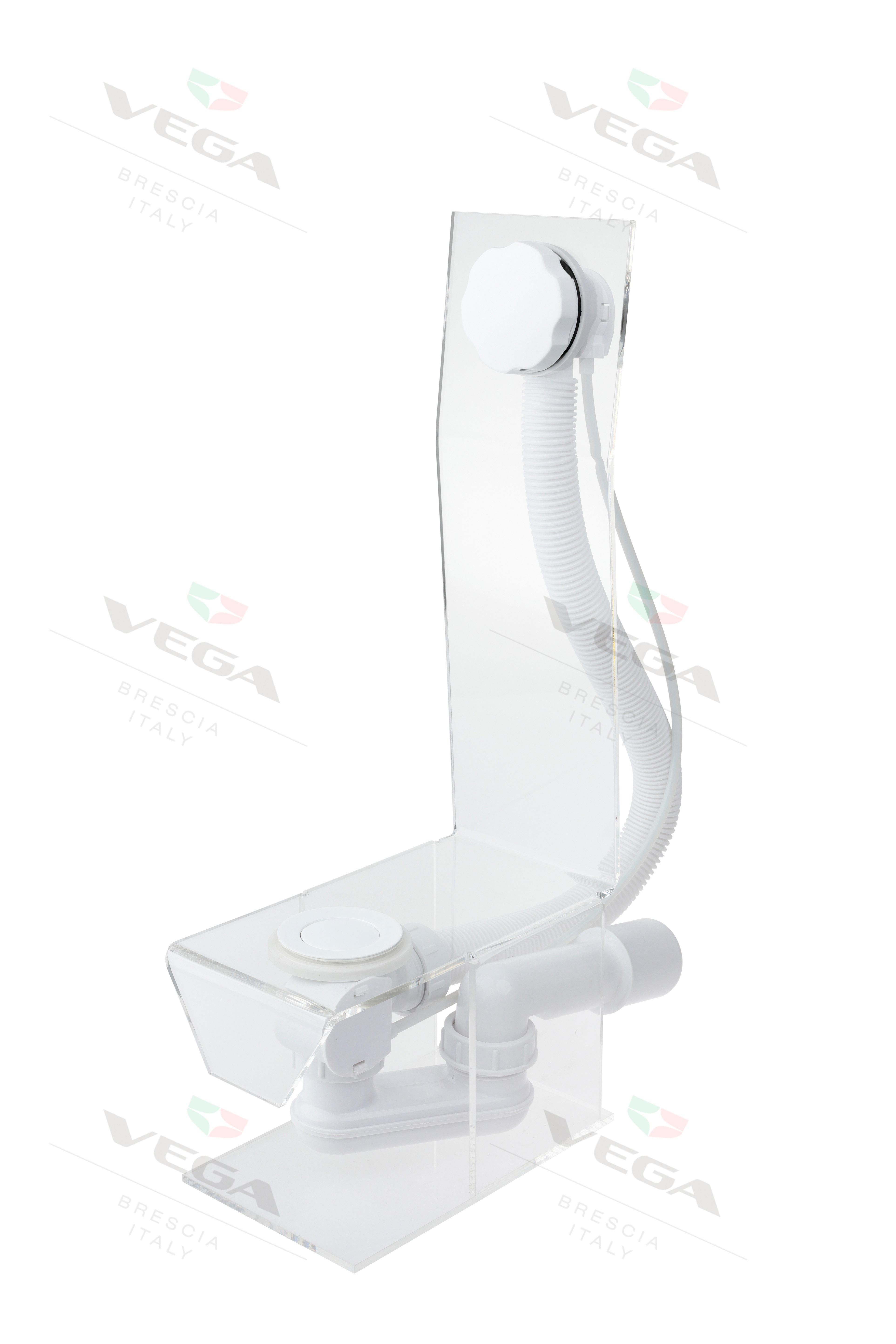 Изображение товара Слив-перелив для ванны VEGA D40 мм 60 см белый глянцевый, высокое качество и долговечность