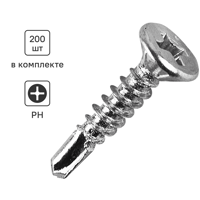 Изображение товара Саморезы оконные со сверлом 3.9x19 200 шт.