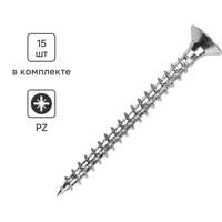 Изображение товара Саморезы универсальные Standers оцинкованные 4x50 15 шт.