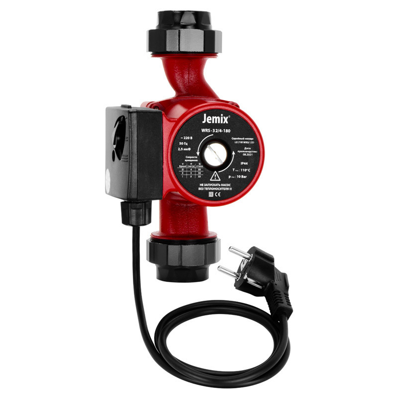 Изображение товара Циркуляционный насос Jemix 87654 25/6 180 чугун с гайками 1" для систем отопления