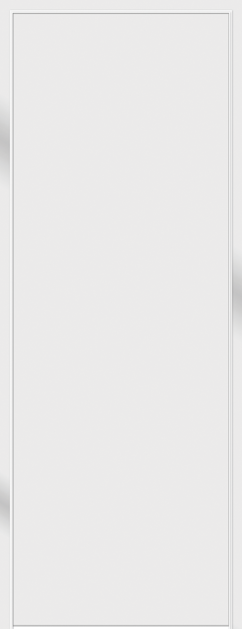 Изображение товара Дверь межкомнатная глухая обратного открывания Invisible 70x200 см правая цвет белый с замком