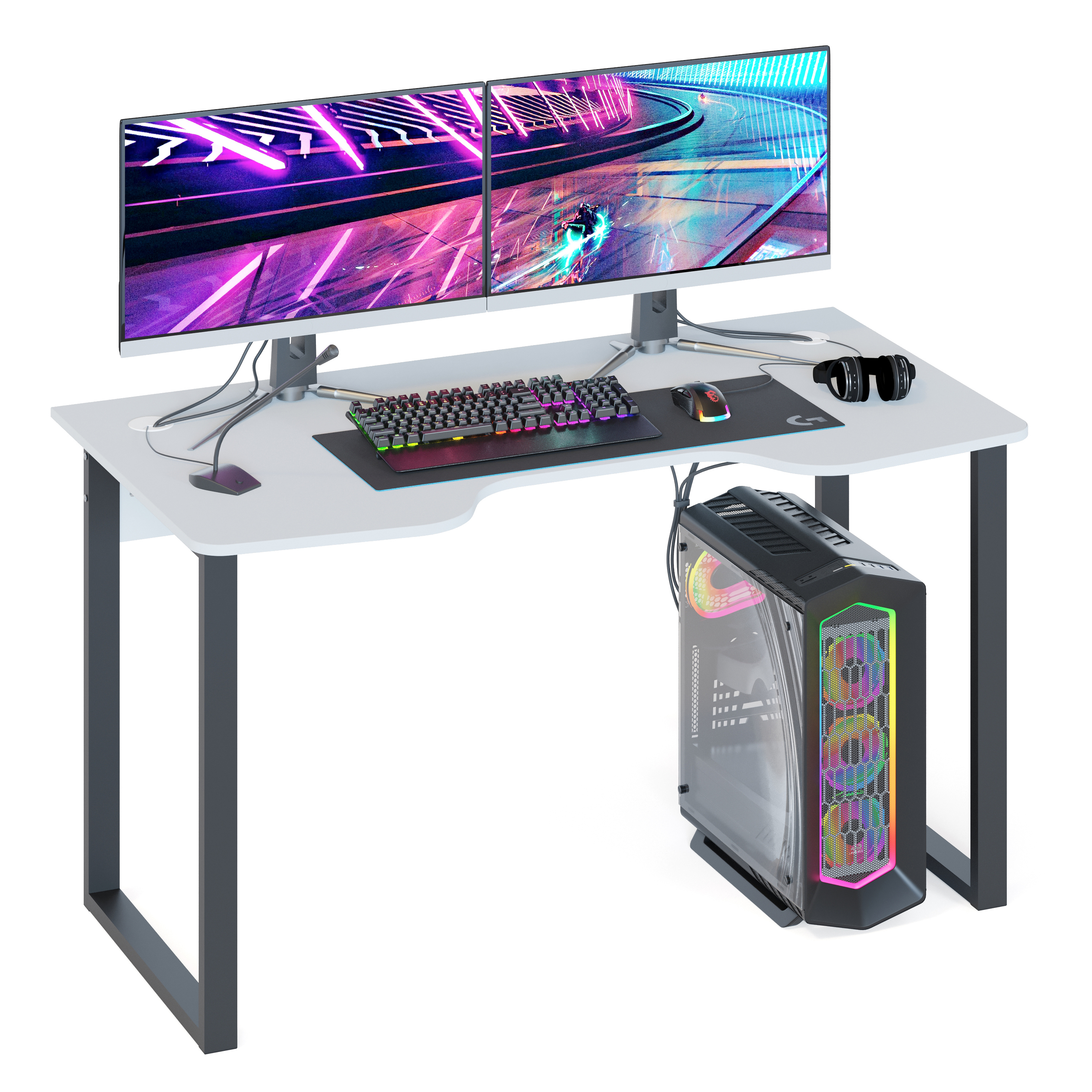 Изображение товара Игровой компьютерный стол Сокол-т СПм-502 белый 130x73 см