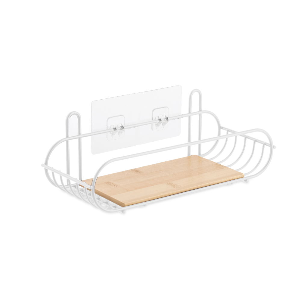 Изображение товара Полка для душа Lemer Neris 1 ярус цвет дерево/белый