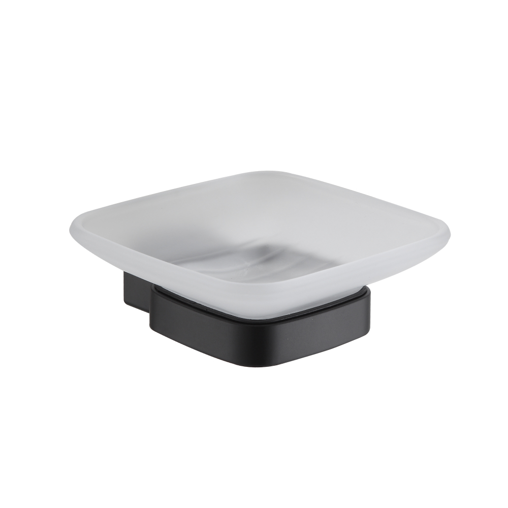 Изображение товара Мыльница Lemer Elbe подвесная стекло прозрачная или черная для ванной комнаты