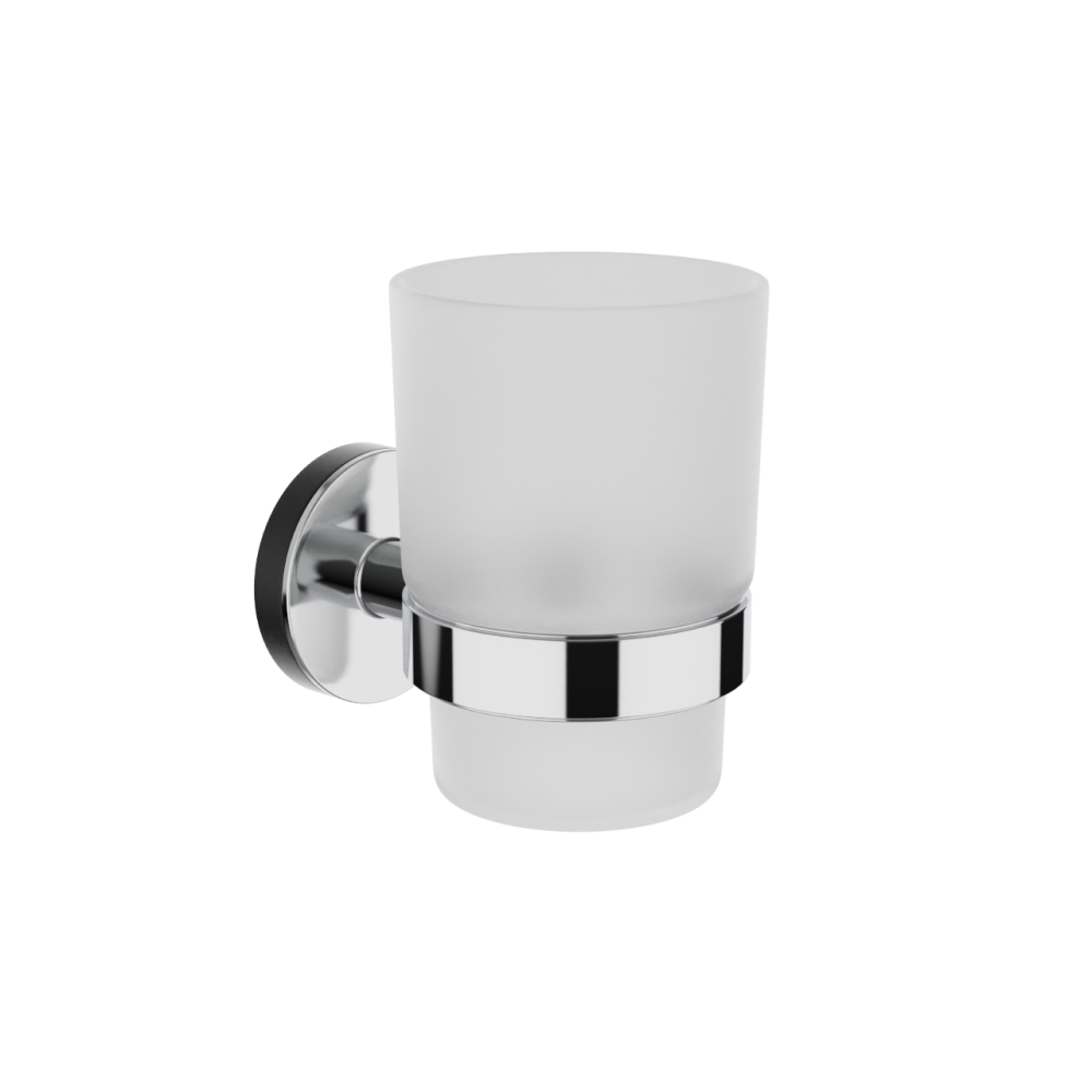 Изображение товара Стакан для зубных щёток Lemer Aller подвесной стекло цвет прозрачный/хром