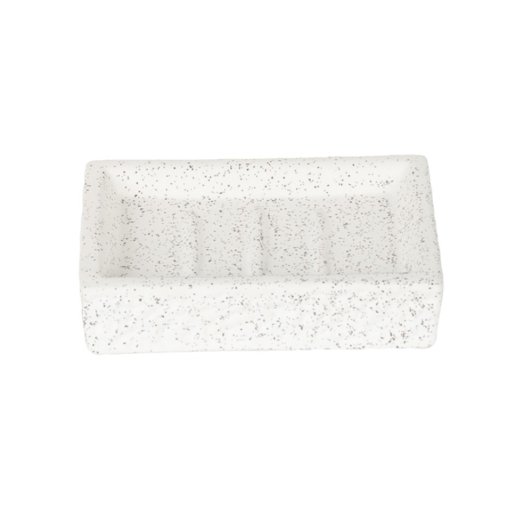 Изображение товара Мыльница Lemer Cabras из керамики для ванной белая прямоугольная