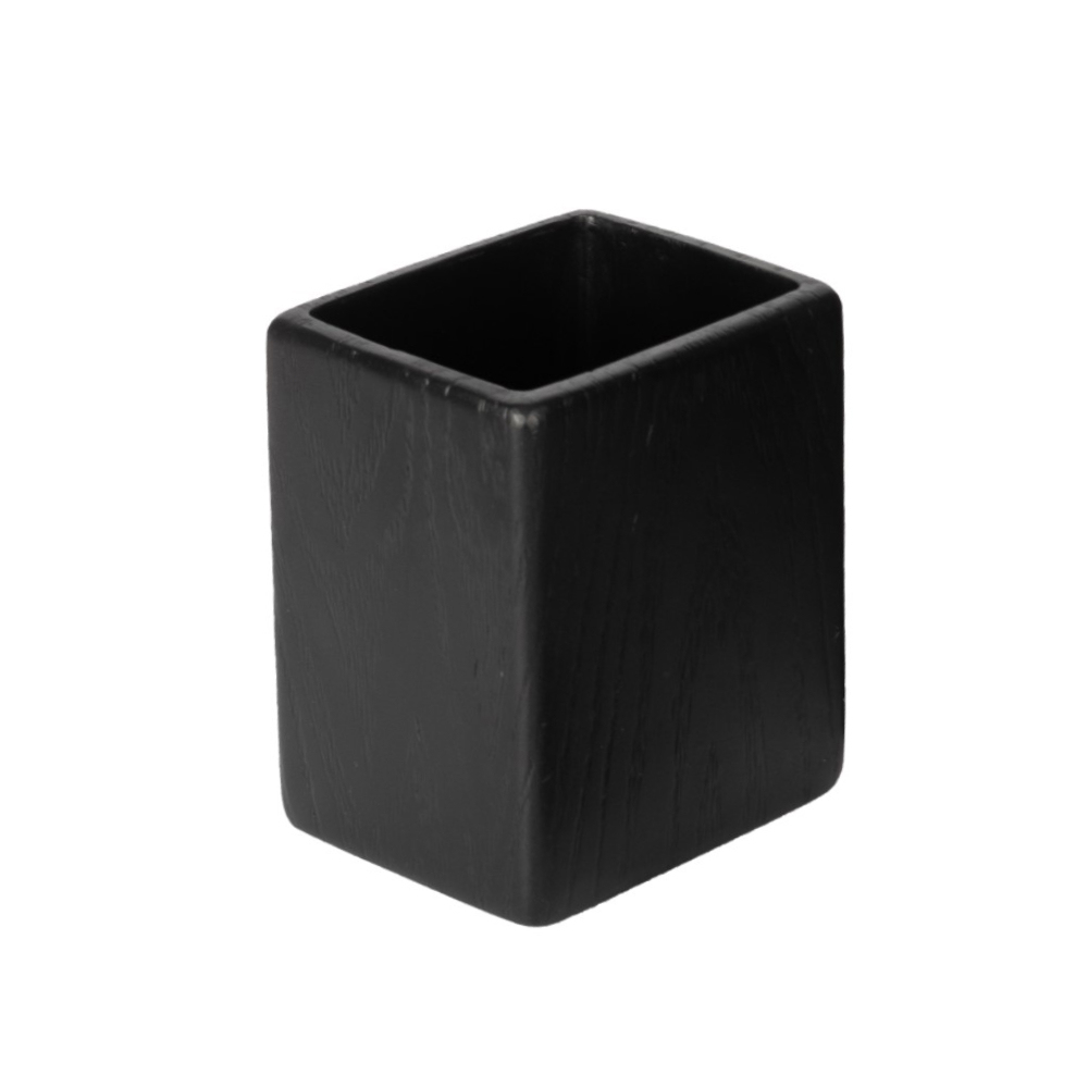 Изображение товара Стакан для зубных щеток Lemer Coal из полирезина черный компактный и прочный