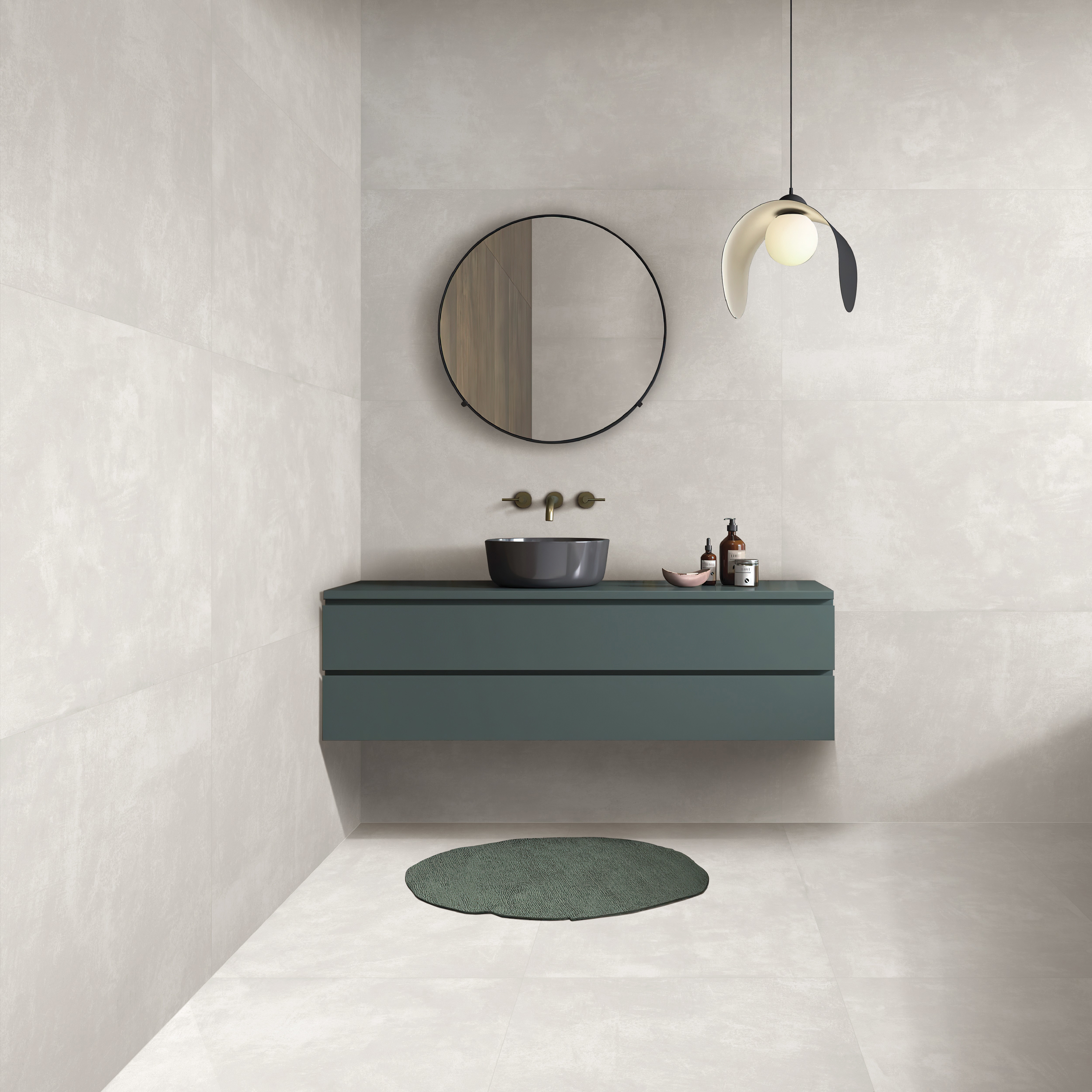 Изображение товара Глазурованный керамогранит Arcadia Ceramica Cement Bianco 60x120 см матовая поверхность