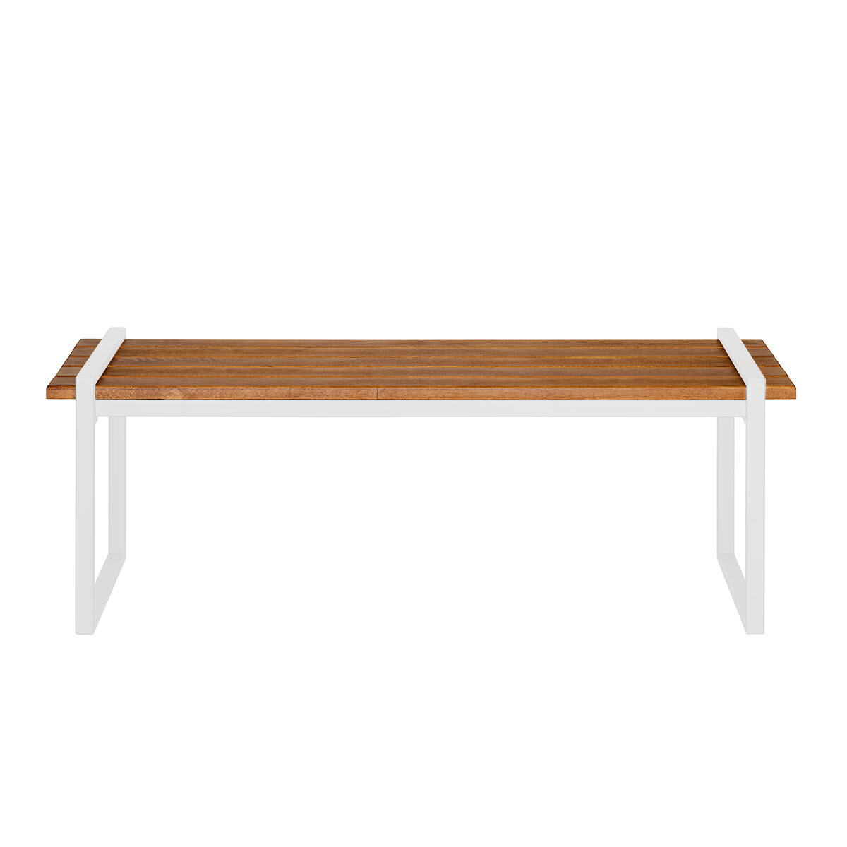 Изображение товара Садовая скамейка FJORD 120 см из дуба с белым каркасом