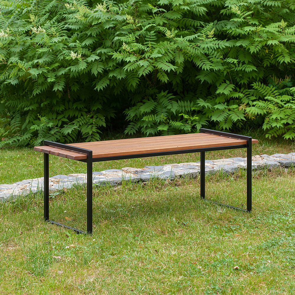 Изображение товара Садовая скамья Greenween FJORD 120x40 см деревянный и металлический дизайн